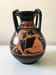 Greek Pottery Replica Red Figure Vase With Hercules And Etsy Ancient Greek Pottery Greek Pottery Greek Vases