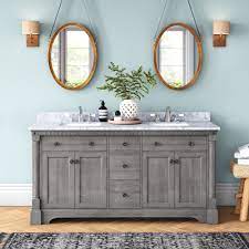 A central fixture in any bathroom, the vanity is an important cornerstone of function and form. Joss Main Seadrift 61 Double Bathroom Vanity Set Reviews Wayfair