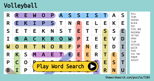 volleyball word search