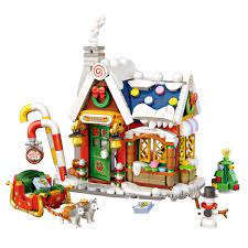 Lego Christmas Village 2021 2021 City Winter Village Santa Claus Christmas Tree Christmas Gift Factory Mini Building Blocks Bricks Kids Toys Blocks Aliexpress