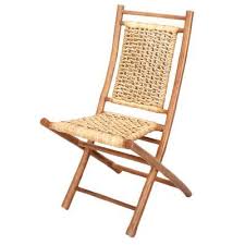 Homeroots Bamboo Wood Folding Chair Bamboo Chair Lounge Chair Outdoor Folding Chair