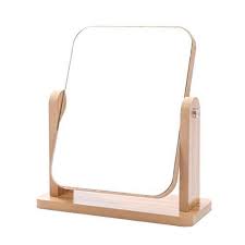 Or try a pair above a couch or bathroom sinks for maximum impact. Jhmirror Makeup Vanity Mirror Square Wood Bathroom Mirror Modern Natur Ninthavenue Europe
