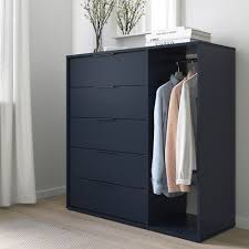 Made of solid wood which is a durable and warm natural material. Nordmela Chest Of Drawers With Clothes Rail Black Blue 46 7 8x46 1 2 Ikea In 2020 Ikea Chest Of Drawers Bedroom Chest Of Drawers Bedroom Storage Ideas For Clothes
