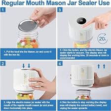 LOVE MOMENT Electric Mason Jar Vacuum Sealer Kit for Wide Mouth and Regular  Mouth Mason Jar
