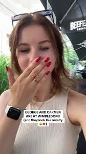 George Russell and Carmen Wimbledon