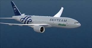 Repainted by mike huang using pmdg paint kit. Alitalia Skyteam Boeing 777 200 For Fsx