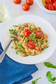 This easy quinoa recipe is hearty enough to be served as. Quinoa Risotto With Roasted Cherry Tomatoes Quinotto Delicious Everyday