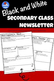 Keep Your Secondary Students And Parents Informed With Editable Newsletter Templates These News Class Newsletter Class Newsletter Template Writing Instruction