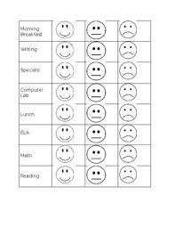 behavior chart smiley face worksheets teaching resources tpt