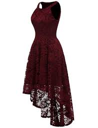Dressystar Women S Halter Floral Lace Cocktail Party Dress Hi Lo Bridesmaid Dress At Amazon Women S Clothing Cocktail Dress Party Lace Dress Floral Lace Dress