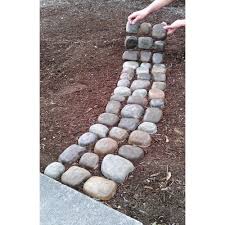 Landecor 12 In X 12 In Square Step Stream Stone 8 Pack 54 The Home Depot Landscaping With Rocks Backyard Landscaping Backyard Landscaping Designs