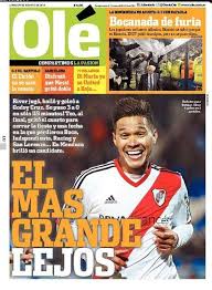 El Mas Grande Lejos Dice La Portada De Diario Ole Con Teo Gutierrez Como Protagonista Imagenes De River Plate Fotos De River Deportes