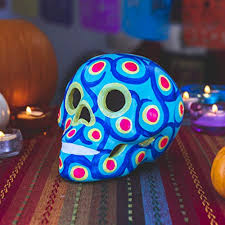 If you grew up with mexican parents you probably had at least 80% of these nacadas in your house. Sugar Skull Halloween Decoration Beautiful Handmade Calavera Mexican Art Mexican Home Decor Fiesta Dia De Los Muertos Party Decorations Artesanias Mexicanas Latinas Blue Buy Online In Gibraltar At Gibraltar Desertcart Com Productid 87893787
