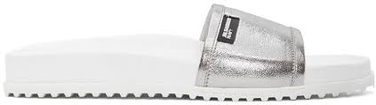 Jil Sander Navy Silver Beach Slide Sandals Women Jil Sander