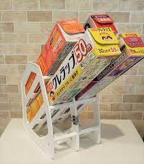 キャンドゥのラップスタンドで大サイズのラップも引き出し収納可能に limia リミア ラップ収納 収納 引き出し収納