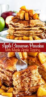 Apple Cinnamon Pancakes Recipe Queenslee Appetit Recipe Apple Cinnamon Pancakes Cinnamon Pancakes Apple Breakfast Recipes