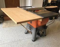 Ridgid R4512 Tablesaw Outfeed Table Tablesaw Outfeed Table Diy Table Saw Woodworking Table Saw