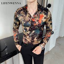 Free delivery and returns on ebay plus items for plus members. Lifenwenna Leaf Print Shirt Men Flower Casual Slim Fit Party Dress Shirts Fashion Autumn Long Sleeve Digital Print Male Tops 4xl Special Price 9e594 Cicig