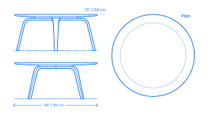 The typical height for a coffee table is about 40 to 45cm. Eames Molded Plywood Coffee Table Dimensions Drawings Dimensions Com