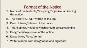 How to write a notice. Notice Writing For Class 8 Format Examples Questions Leverage Edu