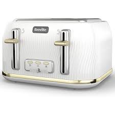 The toaster function only works. Breville Vtt976 Flow 4 Slice Toaster White Gold Appliances Direct