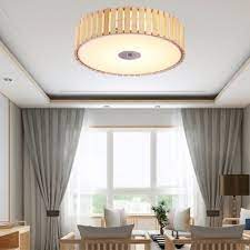 Ceiling lights help you establish this idea. Dining Room Round Flush Mount Ceiling Light Wood And Acrylic Modern Beige Flush Ceiling Light Takeluckhome Com