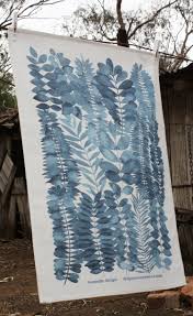 Indigo Garden Printed Tea Towel Printed Tea Towel Prints Tea Towels