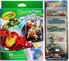 Ragnarok, out now in theaters! Thor Ragnarok Hot Wheels Heroes 5 Pack Marvel Crayola Marvel Avengers Mini Coloring Pages Amp Magic Marker Set Set Car Collection Hulk Valkyrie Hela Thor Amp Hulk Truck Buy