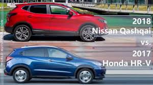 You want to know what you get if you buy the top of the range model vs one of the entry grades? 2018 Nissan Qashqai Vs 2017 Honda Hr V Technical Comparison Youtube