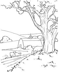 Farm At The Village Coloring Page Coloring Sky Coloring Pages Farm Coloring Pages Coloring Pages Nature