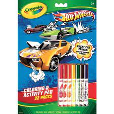 Hot wheels coloring page from hot wheels category. Crayola Hot Wheels Coloring And Activity Book With Markers