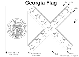The seal of the state of texas is kept by the secretary of state and used by that person. Georgia S Old Flag 1956 2001 Printout Enchantedlearning Com