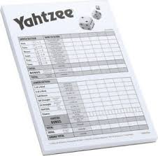 hasbro gaming yahtzee score pad new 630509329083 ebay