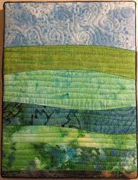 Holiday Gift Abstract Landscape Mini Quilt Canvas Mounted Etsy Landscape Art Quilts Landscape Quilts Landscape Quilt