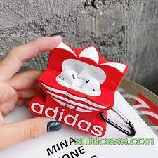 adidas airpods ケース おしゃれ アディダス 三つ葉 エアーポッツケース シリコン 韓国 3d立体的 ケース アディダス iphoneケース ペア