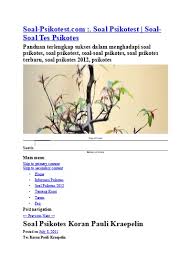 Maybe you would like to learn more about one of these? Tes Koran Pauli Kraepelin