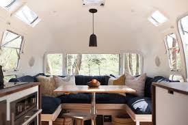 Vintage Airstream Custom Built For Modern Living On The Go Airstream Living Vintage Camper Interior Airstream Interior