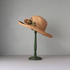 Vintage Ladies Straw Gardening Hat To Wear Or Display Etsy Gardening Hat Vintage Ladies Hats Vintage