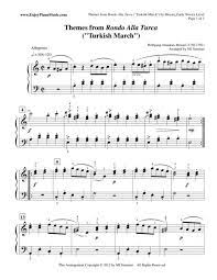 Piano sheet music › piano solo › wolfgang amadeus mozart. Rondo Alla Turca Turkish March Main Themes By Mozart Easy Piano By Wolfgang Amadeus Mozart 1756 1791 Digital Sheet Music For Individual Part Piano Reduction Sheet Music Single Solo Part Download Print S0 727335