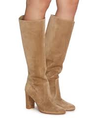 Suede boots—made from rubbed velvety leather—are a great alternative to basic leather boots. Gianvito Rossi Tall Suede Boots Women Lane Crawford