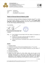 Log in to your quickbooks commerce account and access our online inventory and order management software. Notice Of Annual General Meeting 2020 15 8 2020 Klsccci