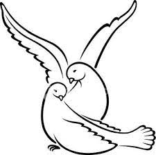Pareja De Palomas Siluetas De Palomas Silueta De Pareja Dibujos Boda