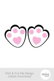3 printed glitter vinyl bunny ears and feet. Bunny Paw Print Svg Rabbit Paw Print Easter Bunny Svg Etsy In 2021 Bunny Paws Paw Template Paw Print