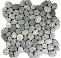 Natural Gray Stone Pebbles with a Mesh Backing for Showers ...