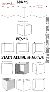 How To Draw Boxes And Cubes And How To Shade Them Step By Step Tutorial How To Draw Step By Step Drawing Tutorials How To Shade Step By Step Drawing