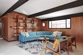 Doing so would make you have better example of a large mid century modern kitchen with high ceiling and subtle wall it allows more complicated flooring. 75 Beautiful Mid Century Modern Vinyl Floor Living Room Pictures Ideas July 2021 Houzz