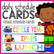 daily schedule cards visual schedule the super teacher