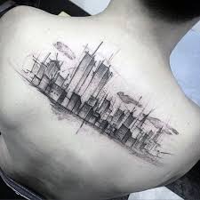 New york tattoo by hector daniels #hectordaniels #nyc #newyork #bangbangnyc #skyline #statueofliberty #minimalist. 60 New York Skyline Tattoo Designs For Men Big Apple Ink Ideas
