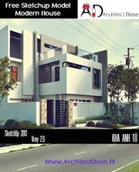Architect Dose Free Sketchup 3d Models Family House Vray Vispot Kiến Truc Biệt Thự Y Tưởng