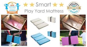 Smart Play Yard Mattress Topper In Blue Finally My Baby Sleeps This Upgrade To The Play Yard Is A Must H Play Yard Pack And Play Mattress Mattress Topper